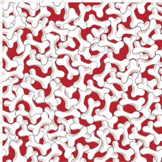 Loralie Designs Bonepile Red/White 692-682