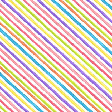 Loralie Designs Bias Stripe White 692-169