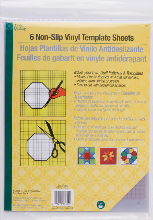 Non-slip Vinyl Template (6) Sheets