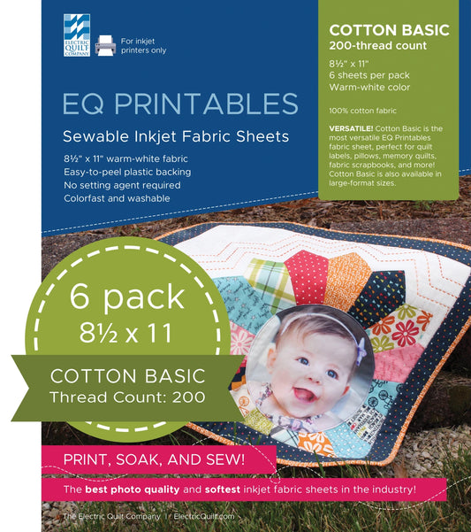 EQ Printables Sewable Inkjet Fabric Sheets