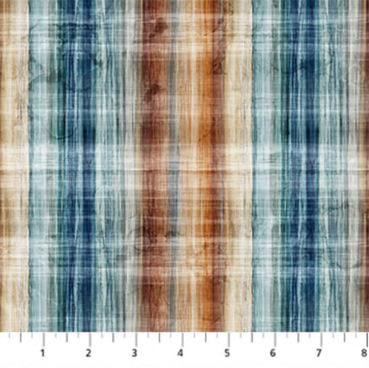 Northcott Silk USA Fox Den Collection DP28334-14 Beige Multi Plaid