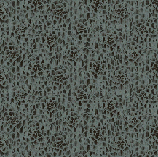 Maywood Studio Dark & Stormy MAS10445-N Chrysanthemum - Navy