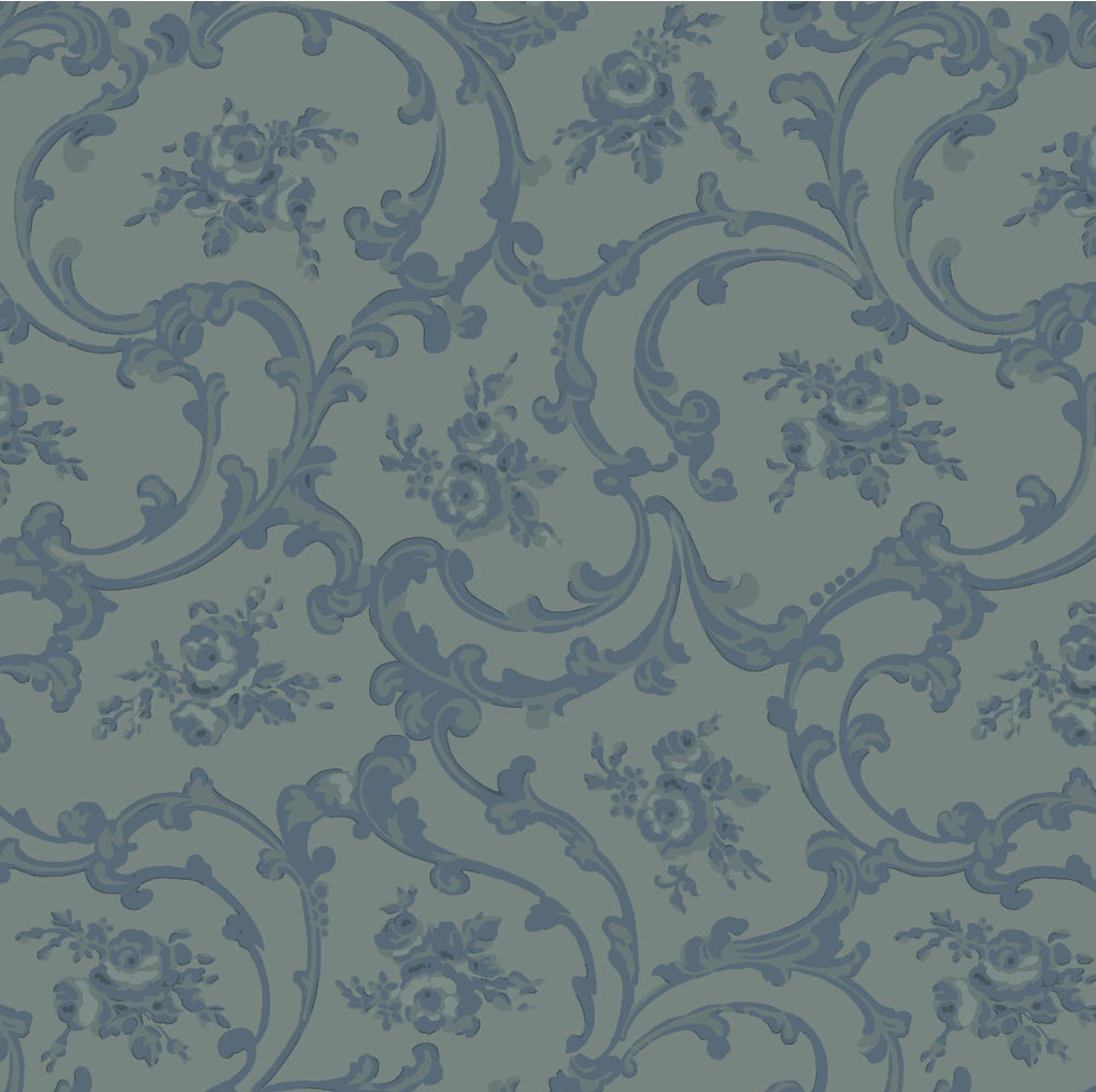 Maywood Studio Dark & Stormy MAS10441-B Scroll - Blue
