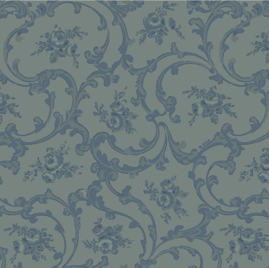 Maywood Studio Dark & Stormy MAS10441-B Scroll - Blue