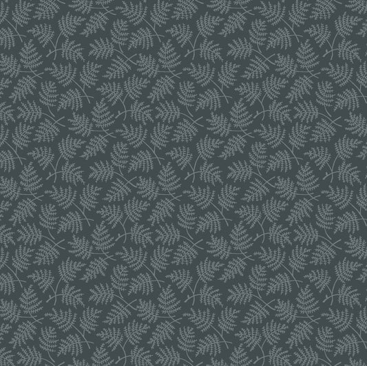 Maywood Studio Dark & Stormy MAS1444-B Tossed Leaves Blue