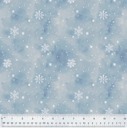 Windham Fabrics Winter Whisper 54682-6 Sky Flurries