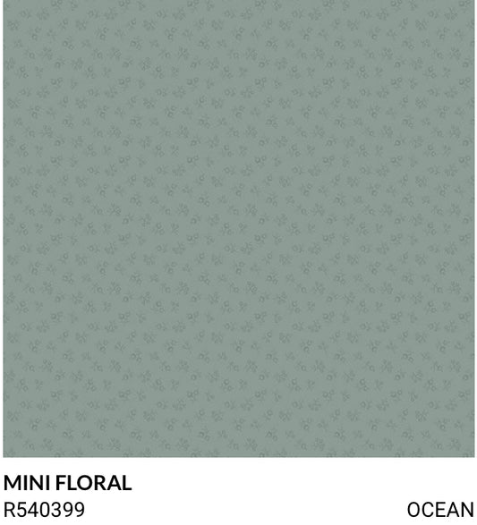 Marcus Fabrics Toolbox Floral Timeworn Floral Designs R540399 Ocean