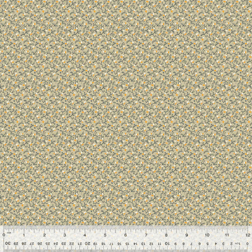 Circa: Sharp Cheddar Ditzy Vine 54194-5 Khaki