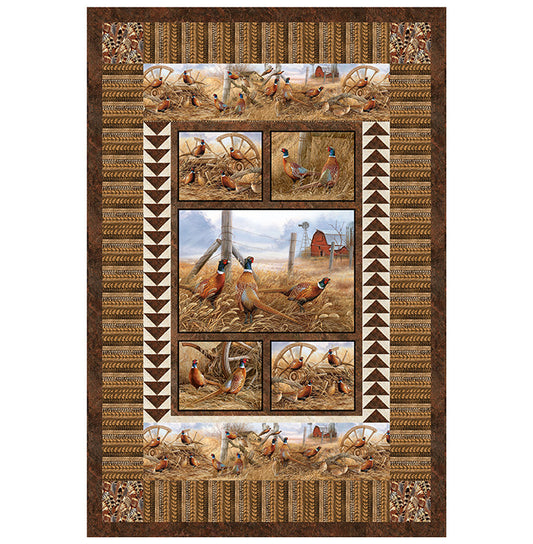 Gathering of Pheasants Quilt Kit