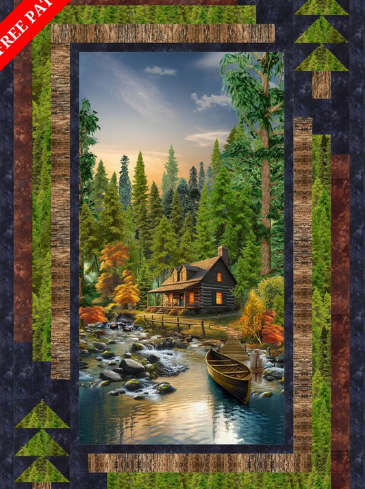 Woodland Retreat Quilt Kit 39 1/2” x 58 1/2”