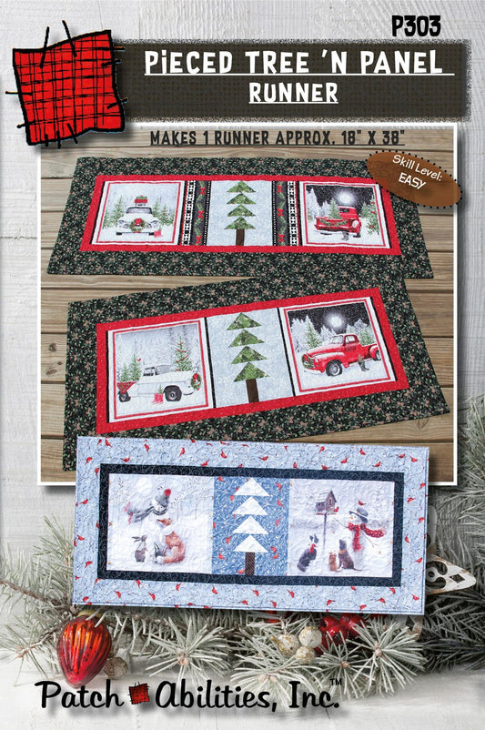 Patch Abilities, Inc. Pieced Tree ‘N Panel Runner Pattern #P303