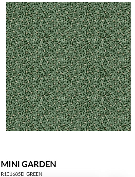 Marcus Fabrics Grace Elizabeth Collection by Carrie Quinn of Pieceful Gathering Quilt Shop, Mini Garden R101685D Green