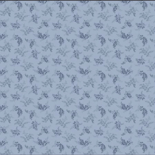 Marcus Fabrics Grace Elizabeth Collection by Carrie Quinn of Pieceful Gathering Quilt Shop, Sprigs R101684D Blue