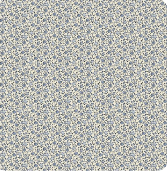 Marcus Fabrics Grace Elizabeth Collection by Carrie Quinn of Pieceful Gathering Quilt Shop, Petite Flowers R101688D Blue