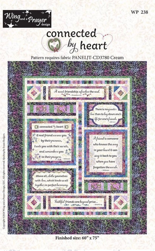 connected by heart Quilt Kit 60” x 75”