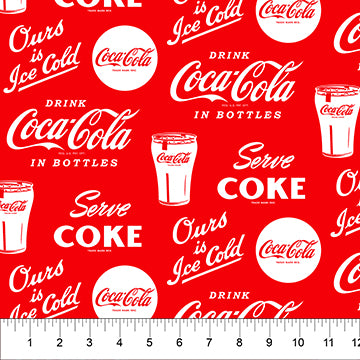 Northcott Coca-Cola Red Coke CC1009-26