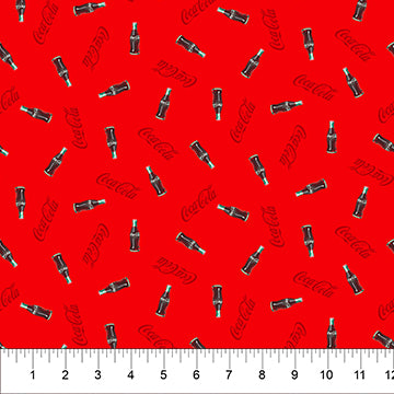 Northcott Coca-Cola Red Bottles CC1008-26