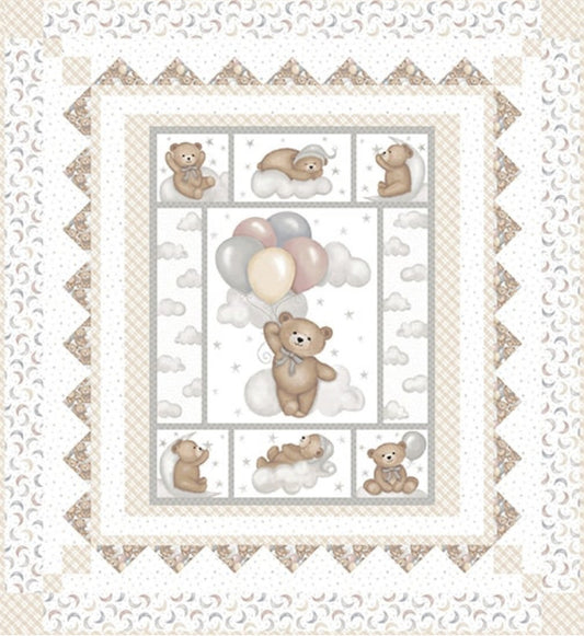 Sleepy Teddy Sweet Dreams Quilt 60” x 66”