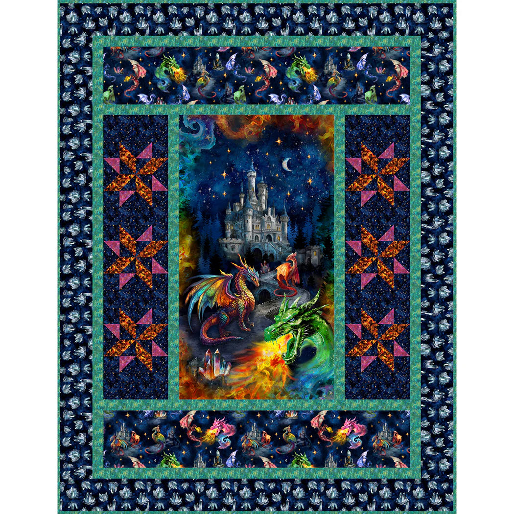 Whirling Quilt Kit 55” x 71” (think dragons)