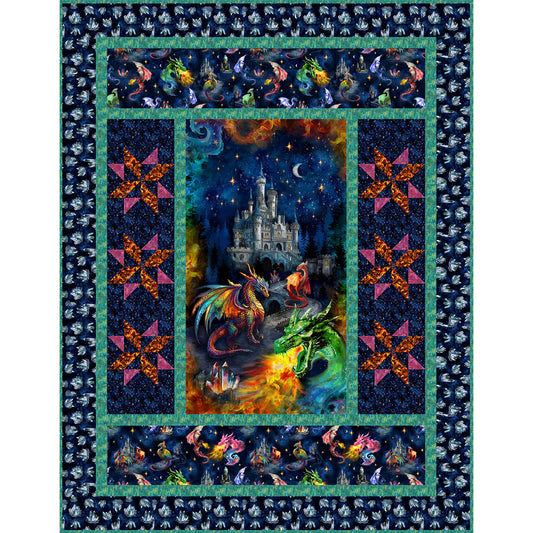 Whirling Quilt Kit 55” x 71” (think dragons)