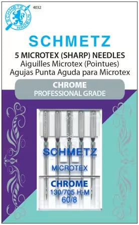 Schmetz Sharp Needles Chrome Microtex 60/8