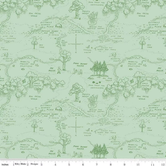 Winnie the Pooh by Riley Blake Designs Pattern: C17001, Color: Green