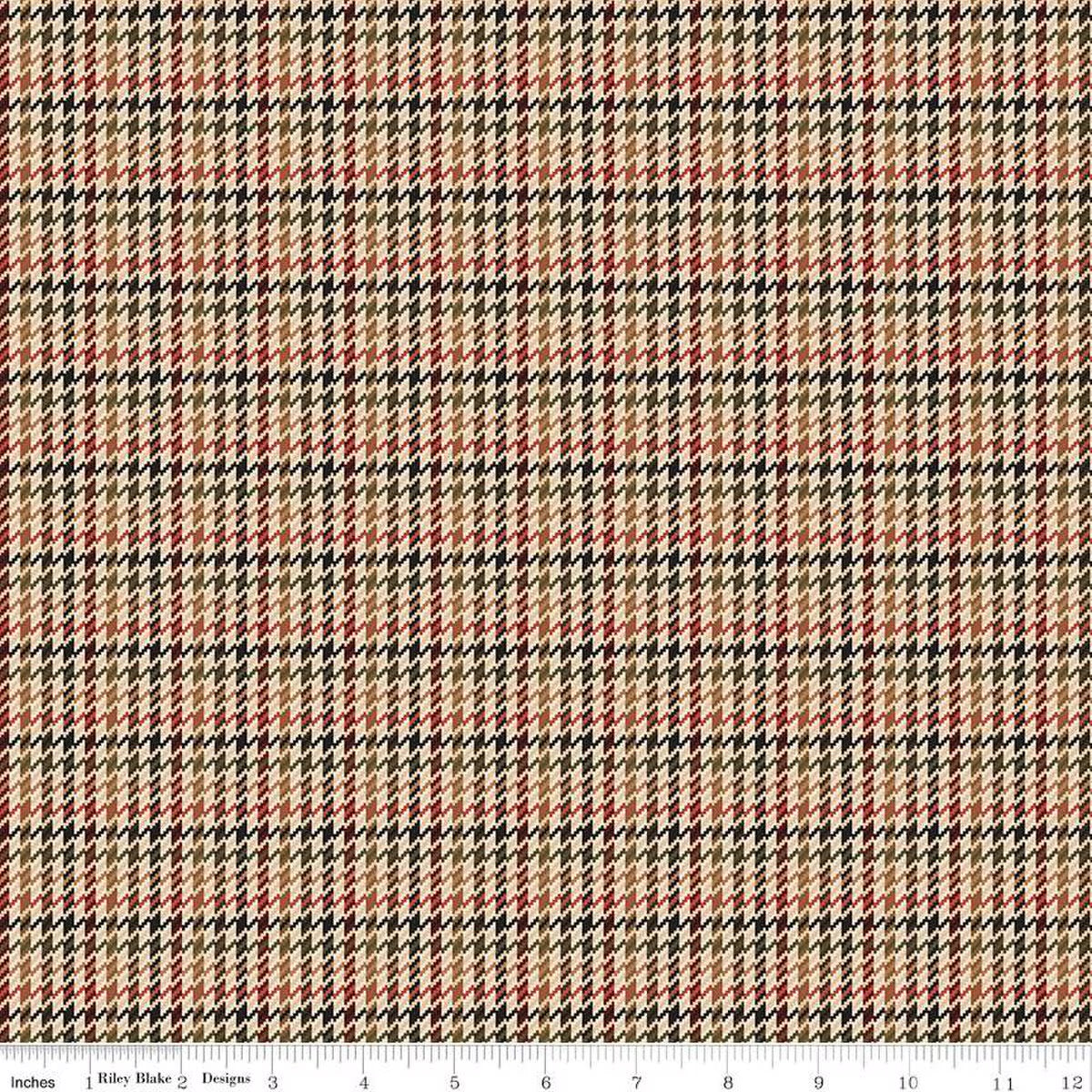 Plaid-Venture Club Herringbone C17046-Brown