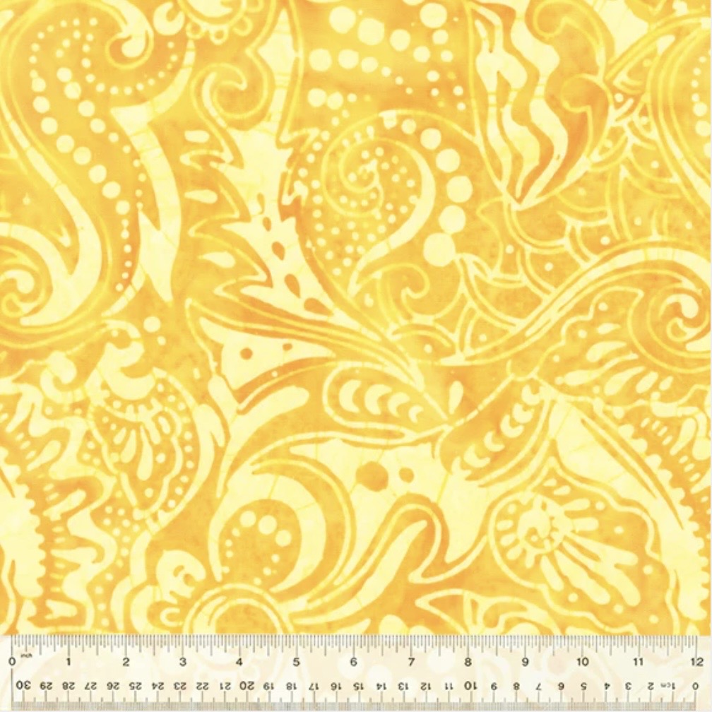 Batik for Anthology Fabrics Designed by Baliscapes Sun & Sand Collection 2417Q X Sun