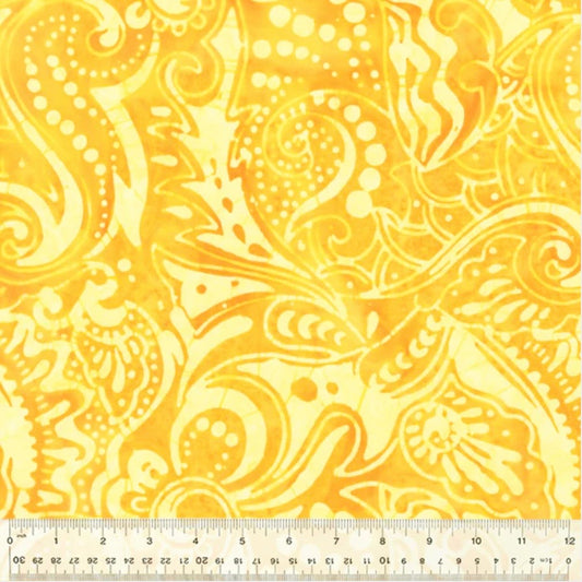 Batik for Anthology Fabrics Designed by Baliscapes Sun & Sand Collection 2417Q X Sun