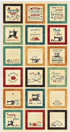 Stonehenge Stitchin’ Quilt Labels Panel 24” x 45”