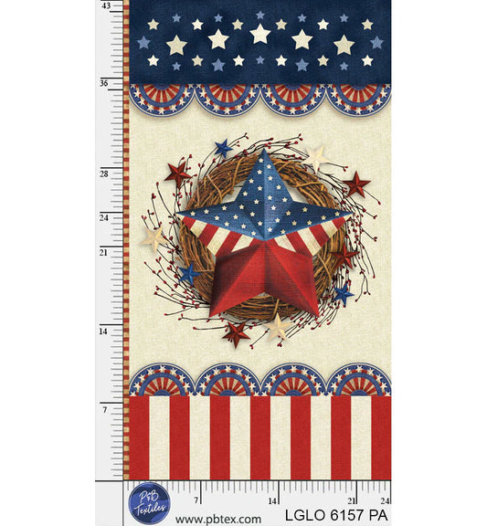 Love and Glory Americana Wreath Panel LGLO 06157PA