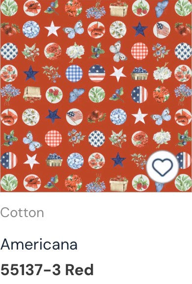 America The Beautiful by Leslie Trimbach for Windham Fabrics #55137-3 Americana Red