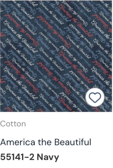 America The Beautiful by Leslie Trimbach for Windham Fabrics #55141-2 Navy
