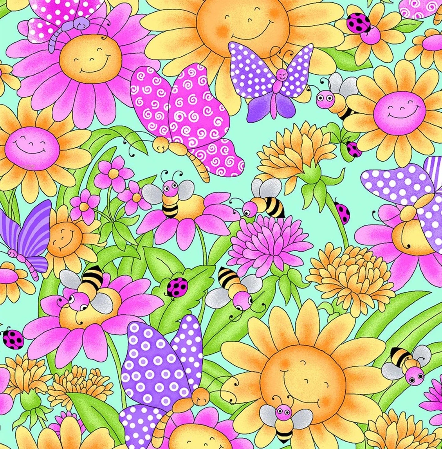 AE Nathan Comfy Flannel Flowers and Butterflies 1026AE-12