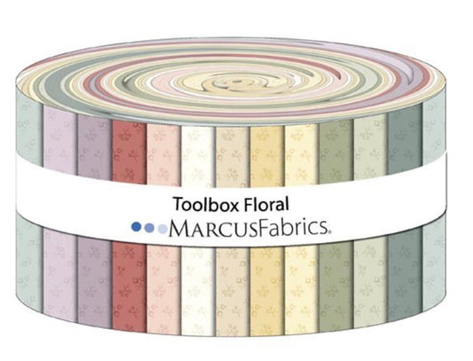 Marcus Fabrics Toolbox Floral by Timeworn Toolbox Designs 2.5” Strips ST82-0006