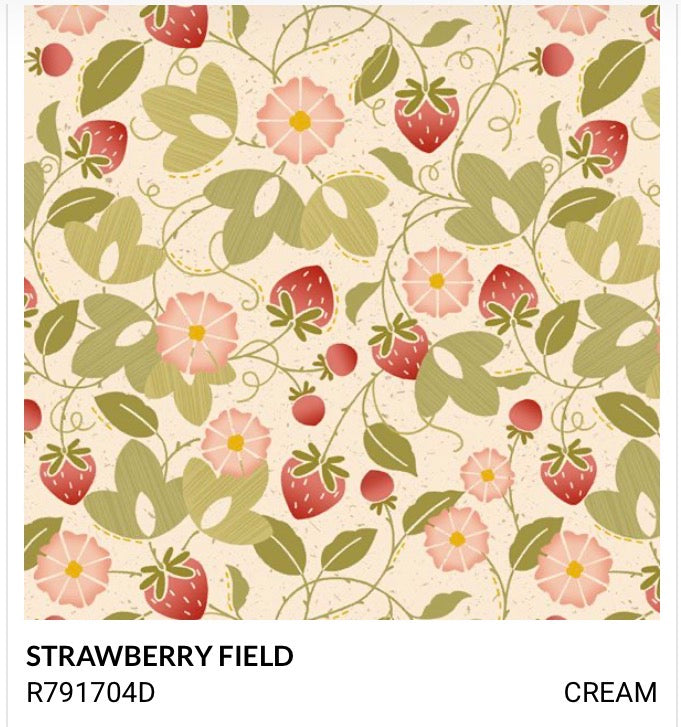 Strawberry Patched R791704D Cream
