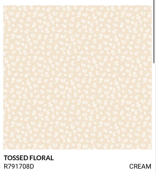 Strawberry Patched R791708D Cream Tossed Floral