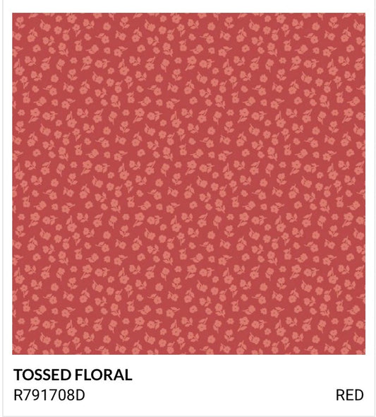 Strawberry Patched R791708D Red Tossed Floral