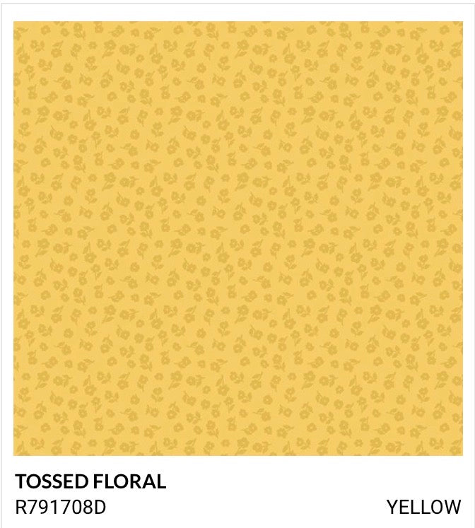 Strawberry Patched R791707D Yellow Tossed Floral
