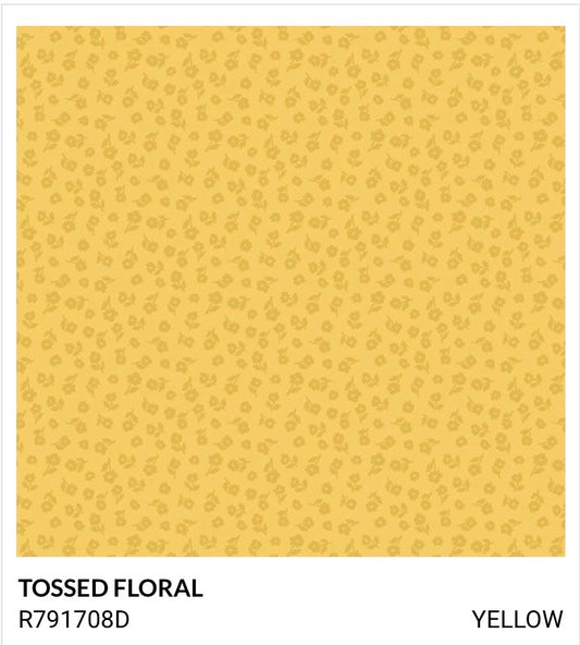 Strawberry Patched R791707D Yellow Tossed Floral