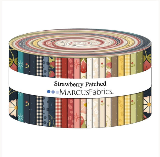 Marcus Fabrics Strawberry Patched (40) 2.5” Strips ST165-0006