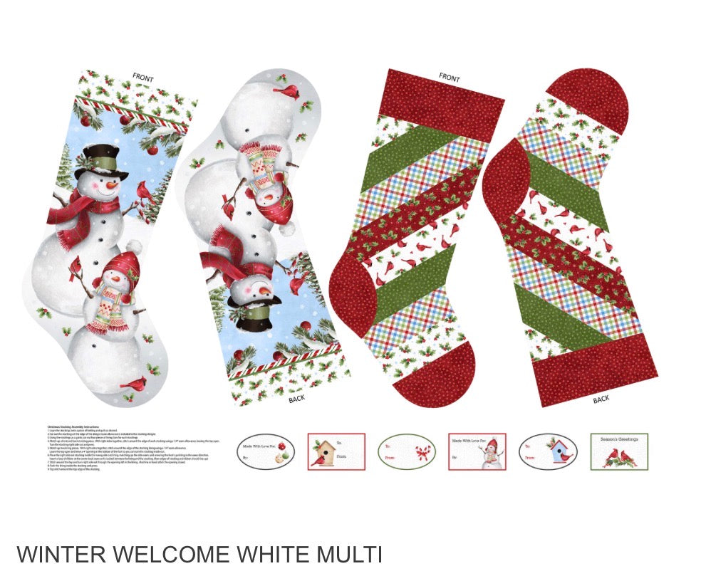Northcott Studio Winter Welcome Christmas Stocking DP24101