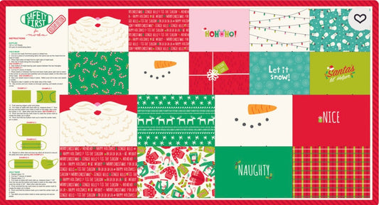 Safety First Holiday Edition Panel by Moda Approximately 24” x 45”