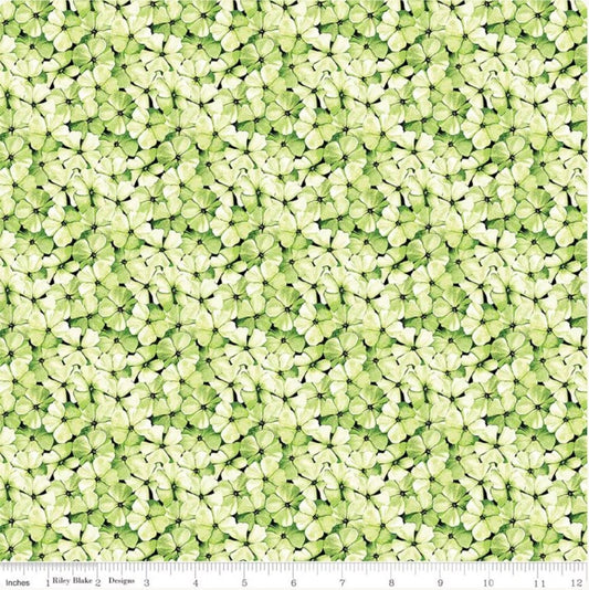 Riley Blake Designs Sewing Seeds III by J. Wecker Frisch C15694 Green Phlox Petals