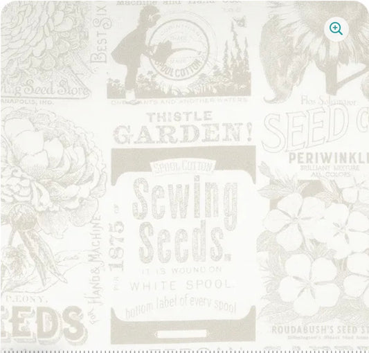 Riley Blake Designs Sewing Seeds III by J. Wecker Frisch 108” WB15696 Gray
