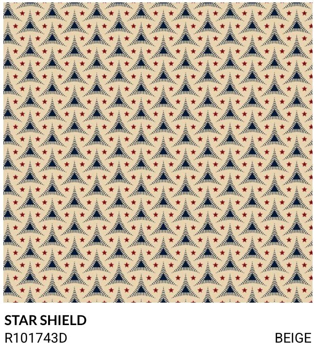 American Icons fabric by Carrie Quinn for Marcus Fabrics Starshield R101743D Beige