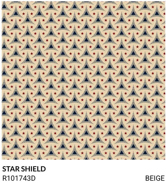 American Icons fabric by Carrie Quinn for Marcus Fabrics Starshield R101743D Beige