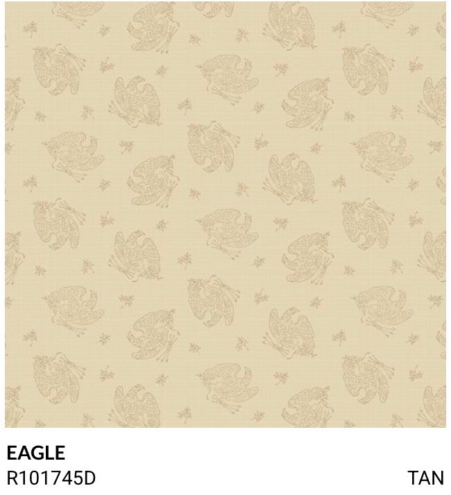 American Icons fabric by Carrie Quinn for Marcus Fabrics Eagles Tan R101745D