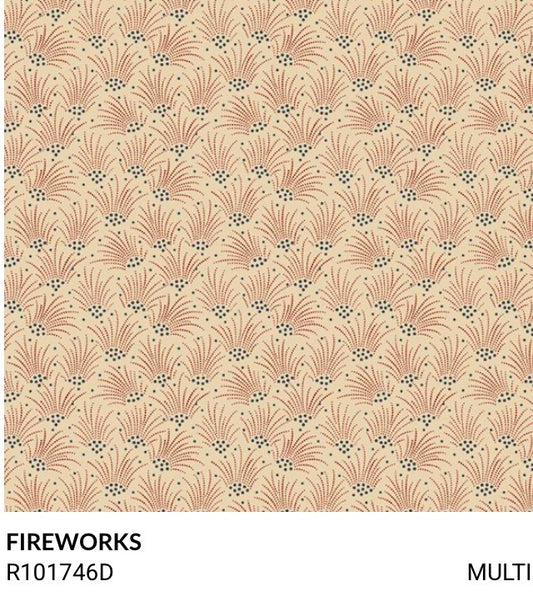 American Icons fabric by Carrie Quinn for Marcus Fabrics Fireworks R101746D Multi