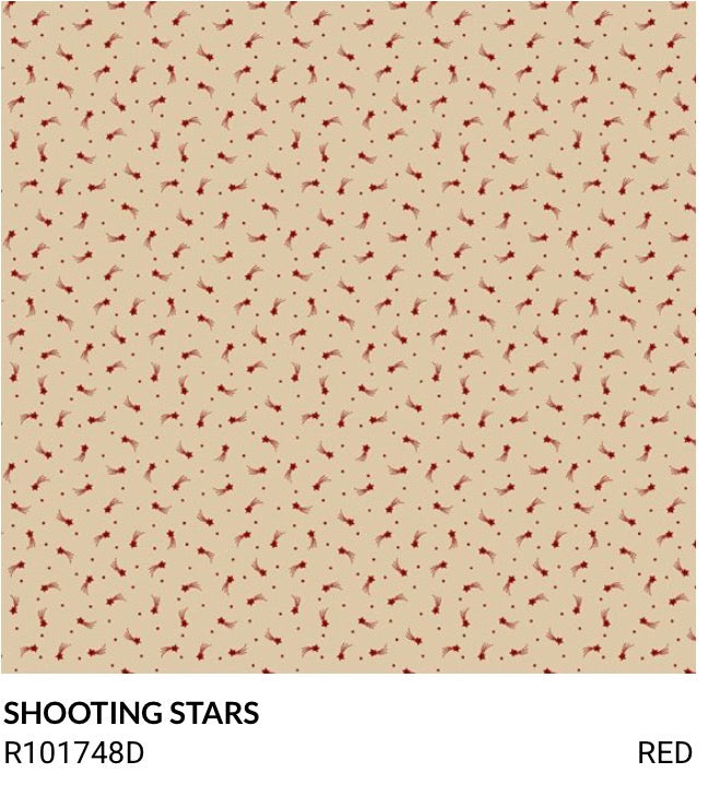 American Icons fabric by Carrie Quinn for Marcus Fabrics Shooting Stars Red R101748D